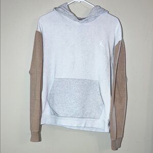 Jordan Cream and Tan Hoodie Size M